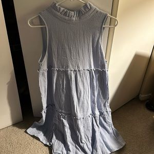 TNUCK - Pomander Place Blue Lightweight Gauze Morgan Dress - Blue / M